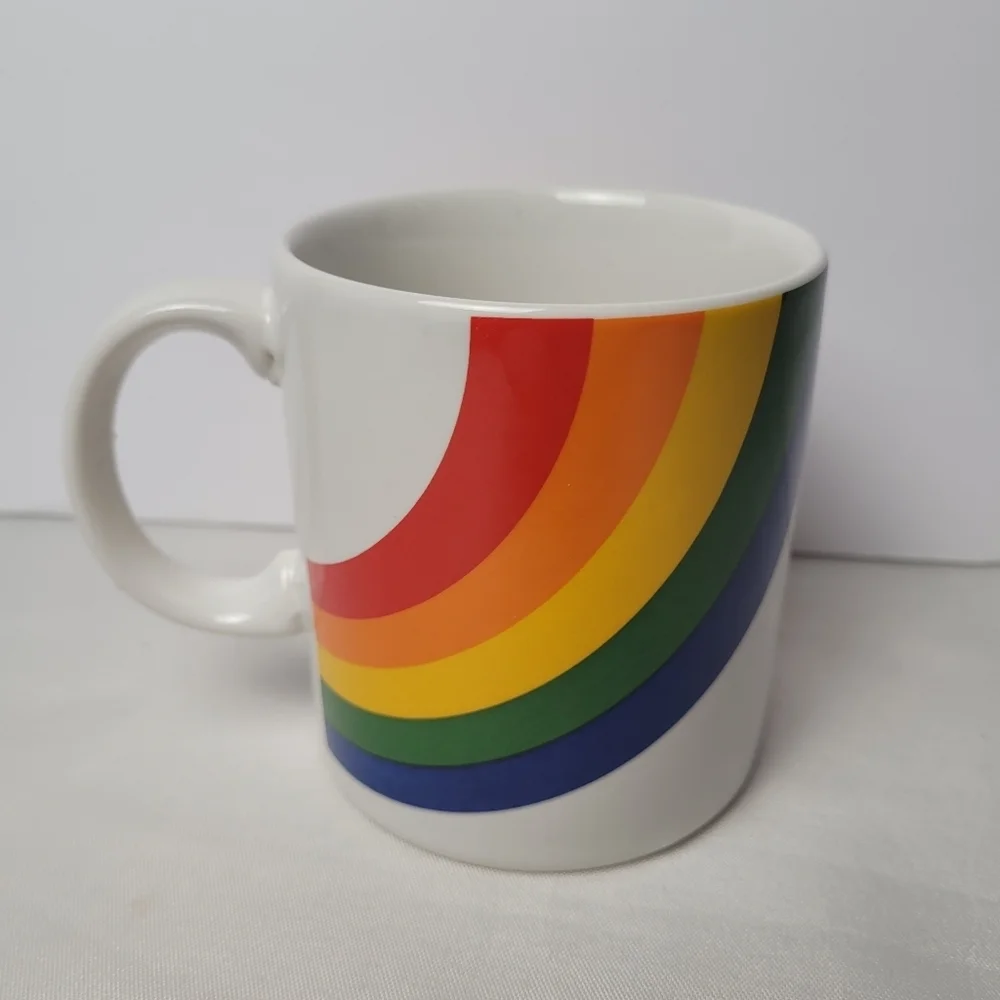 Vintage Rainbow FTDA 1986 Coffe Cup Mug Pride Rainbow